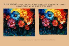 Alcohol Ink Tumbler, Rainbow Floral 20 oz Tumbler Design, 10 Product Image 2