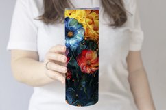 Alcohol Ink Tumbler, Rainbow Floral 20 oz Tumbler Design, 10 Product Image 3