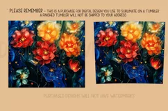 Alcohol Ink Tumbler, Rainbow Floral 20 oz Tumbler Design, 11 Product Image 2