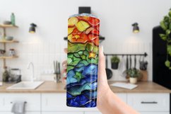 Alcohol Ink Tumbler, Rainbow Colors 20 oz Tumbler Design, 12 Product Image 3