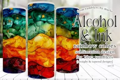 Alcohol Ink Tumbler, Rainbow Colors 20 oz Tumbler Design, 13 Product Image 1