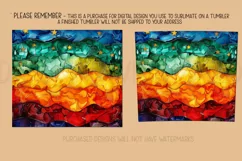 Alcohol Ink Tumbler, Rainbow Colors 20 oz Tumbler Design, 13 Product Image 2