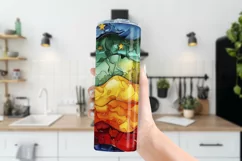 Alcohol Ink Tumbler, Rainbow Colors 20 oz Tumbler Design, 13 Product Image 3