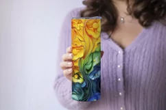 Alcohol Ink Tumbler, Rainbow Colors 20 oz Tumbler Design, 15 Product Image 3