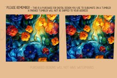 Alcohol Ink Tumbler, Rainbow Floral 20 oz Tumbler Design, 2 Product Image 2