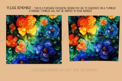 Alcohol Ink Tumbler, Rainbow Floral 20 oz Tumbler Design, 3 Product Image 2