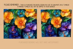 Alcohol Ink Tumbler, Rainbow Floral 20 oz Tumbler Design, 4 Product Image 2