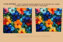 Alcohol Ink Tumbler, Rainbow Floral 20 oz Tumbler Design, 6 Product Image 2