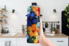 Alcohol Ink Tumbler, Rainbow Floral 20 oz Tumbler Design, 6 Product Image 3
