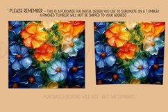 Alcohol Ink Tumbler, Rainbow Floral 20 oz Tumbler Design, 7 Product Image 2