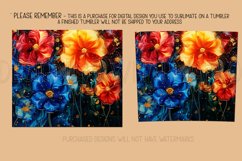 Alcohol Ink Tumbler, Rainbow Floral 20 oz Tumbler Design, 8 Product Image 2