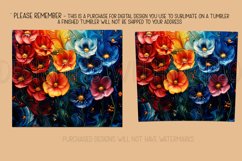 Alcohol Ink Tumbler, Rainbow Floral 20 oz Tumbler Design, 9 Product Image 2