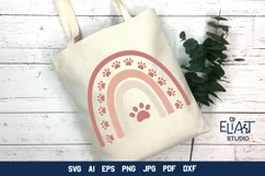 Paw Print SVG | Rainbow Paw Print SVG Cut File | Dog Mom SVG