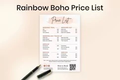 Business Price List, Rate Sheet, Price Chart, Price Sign Product Image 3
