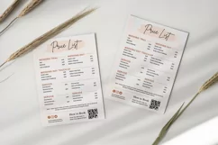 Business Price List, Rate Sheet, Price Chart, Price Sign Product Image 4
