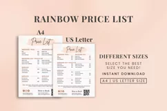 Business Price List, Rate Sheet, Price Chart, Price Sign Product Image 9