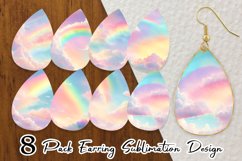 Earring teardrop Rainbow Sky Unicorn Color Product Image 1