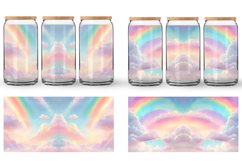 Glass Can Wraps Rainbow Sky Unicorn Color Product Image 4