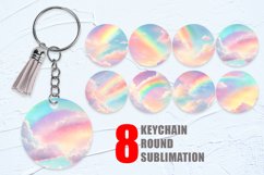 Rainbow Sky Unicorn Color Keychain | Keyring Product Image 1