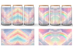 Glass Can Wraps Rainbow Sky Unicorn Color Product Image 5