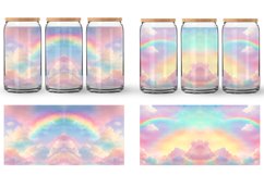 Glass Can Wraps Rainbow Sky Unicorn Color Product Image 2
