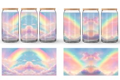 Glass Can Wraps Rainbow Sky Unicorn Color Product Image 3