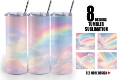 Rainbow Sky Unicorn Color | Tumbler Sublimation Wrap Product Image 1
