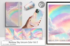 Digital Paper Rainbow Sky Unicorn Color Product Image 1
