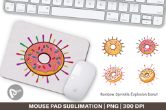 Mouse Pad Rainbow Sprinkle Donut Product Image 1