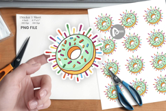 Rainbow Sprinkle Donut Sticker Product Image 1