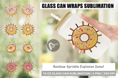 Glass Can Rainbow Sprinkle Donut Product Image 1