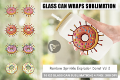 Glass Can Rainbow Sprinkle Donut Product Image 1