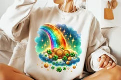 St Patrick's Day Rainbow PNG, Lucky Day PNG, Shamrock PNG Product Image 2