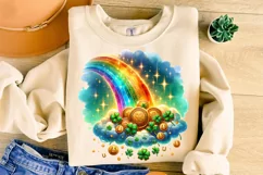 St Patrick's Day Rainbow PNG, Lucky Day PNG, Shamrock PNG Product Image 3