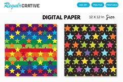 Rainbow Stars Seamless Digital Paper Product Image 1