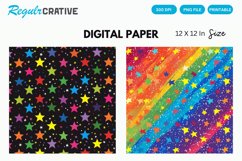 Rainbow Stars Seamless Digital Paper Product Image 1