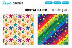 Rainbow Stars Seamless Digital Paper Product Image 1