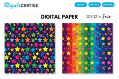 Rainbow Stars Seamless Digital Paper Product Image 1