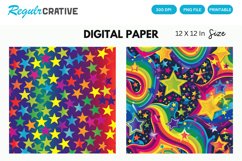 Rainbow Stars Seamless Digital Paper Product Image 1
