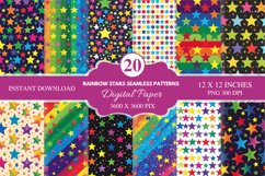 Rainbow Stars Seamless Digital Paper Bundle Product Image 1