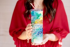 When Nothing Goes Right Go Left Watercolor Tumbler Wrap Product Image 3