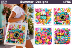 Rainbow Summer Tote bag | Vacation Summer Sublimation Product Image 1