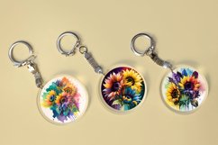 Sunflower car coaster sublimation design bundle, rainbow sunflower car coaster, sunflower keychain sublimation, sunflower sublimation.