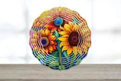 Sunflower Wind Spinner,Rainbow Sunflowers Wind Spinner,Wind Spinner,Wind Spinner Sublimation,Wind Spinner Bundle,