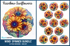 Sunflower Wind Spinner,Rainbow Sunflowers Wind Spinner,Wind Spinner,Wind Spinner Sublimation,Wind Spinner Bundle,