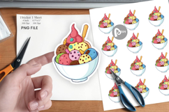 Rainbow Ice Cream Sticker Product Image 1