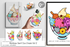 Digital Paper Rainbow Ice Cream Product Image 1