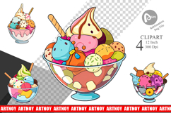 Rainbow Ice Cream Clipart Product Image 1
