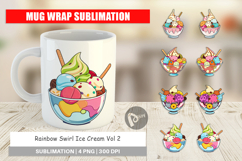 Mug Wrap Rainbow Ice Cream Product Image 1