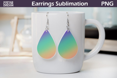 Rainbow Gradient Teardrop Earrings | Iridescent Earrings Product Image 1